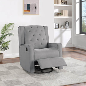 Contemporary Plush Manual Swivel Recliner Chair - Omega Lifestyles