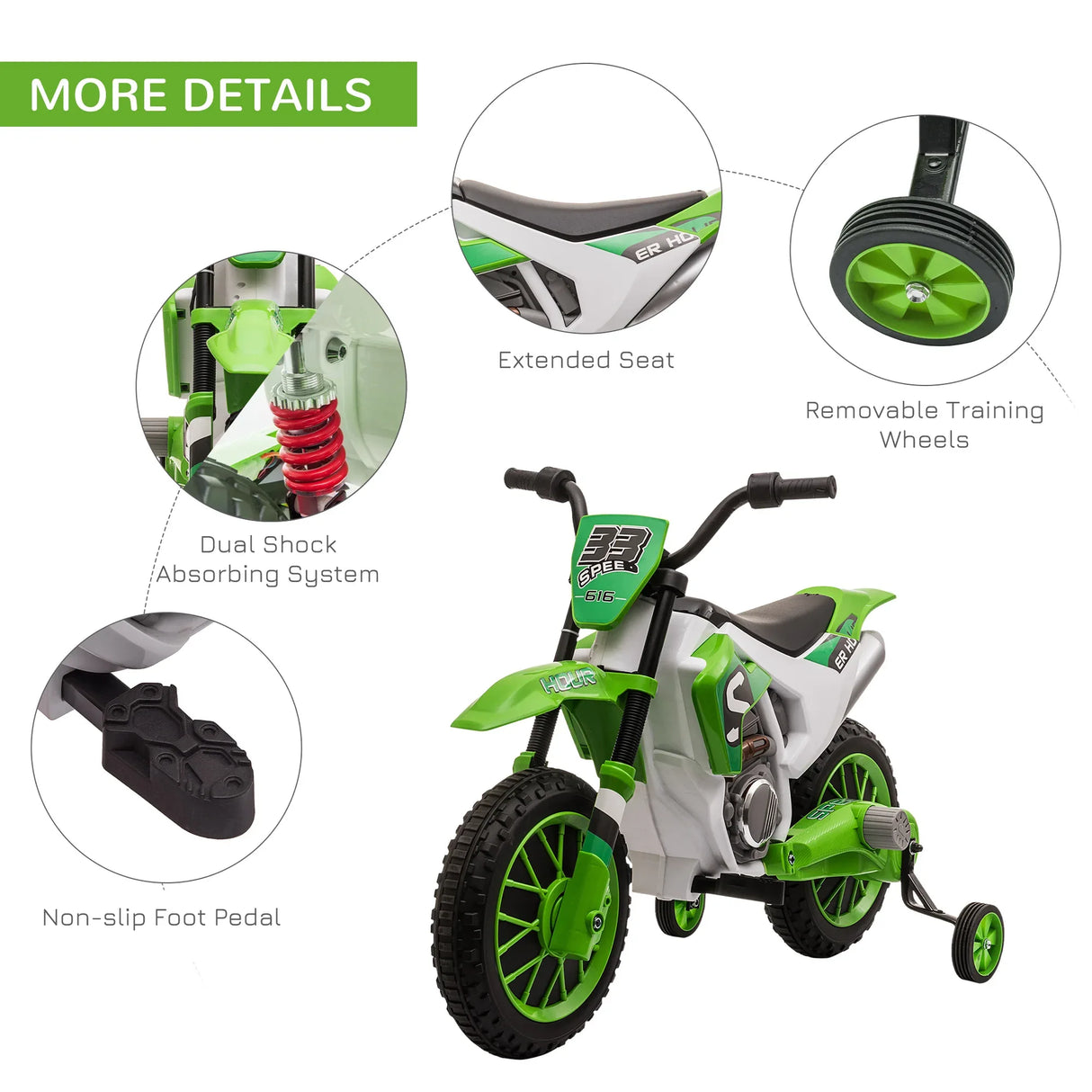 12V Battery-Powered Kids Electric Ride-On Motorcycle Toy - Omega Lifestyles