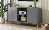 Modern Gray MDF TV Stand With Adjustable Shelf - Sleep Galleria