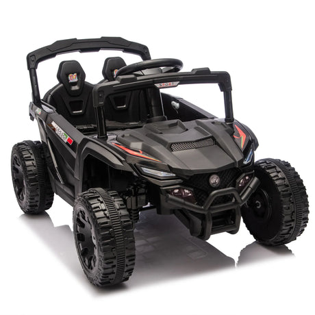 24V Kids Remote Control Black Ride On UTV - Omega Lifestyles
