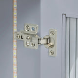 Rolling Kitchen Island With Extended Table Power Outlets LED Lights - Omega Lifestyles