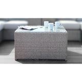 Handcrafted Wicker Coffee Table With Tempered Glass - Omega Lifestyles