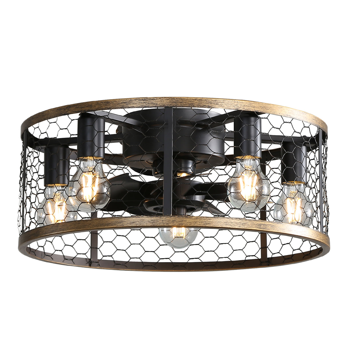20-Inch Industrial Caged Remote Control Ceiling Fan
