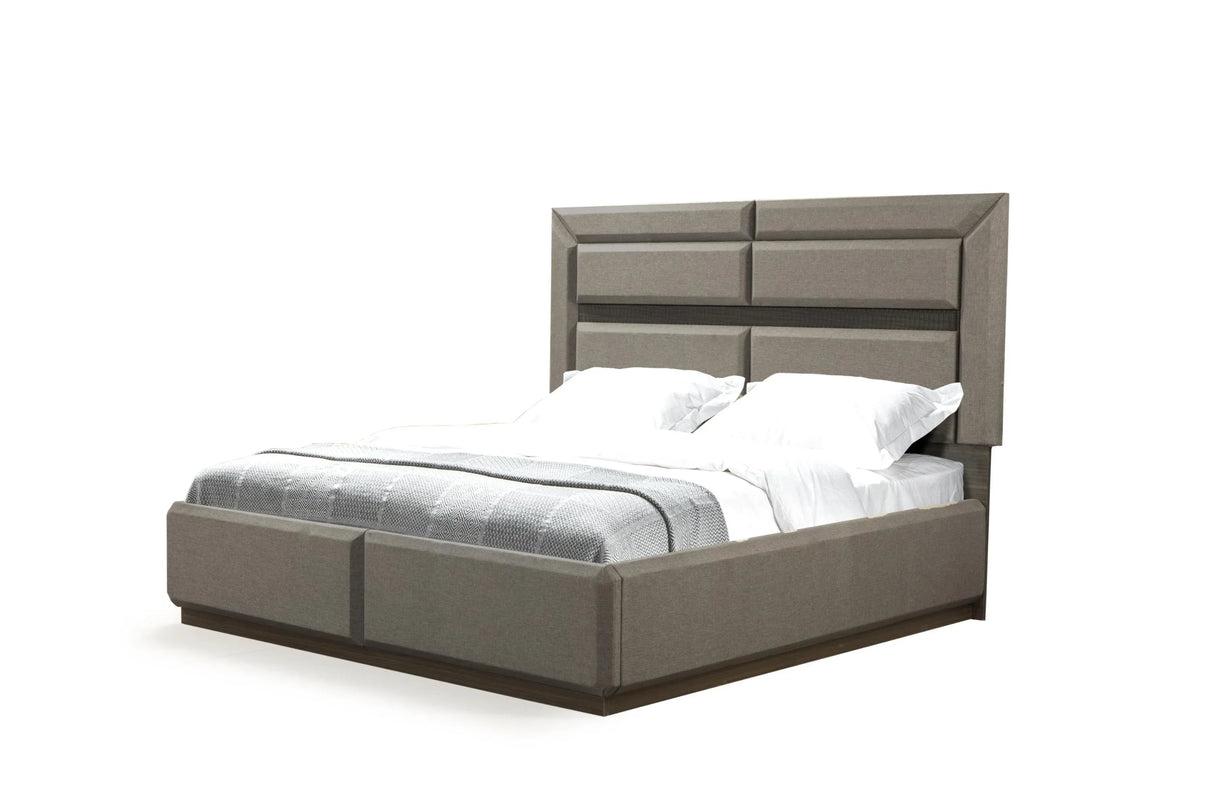 Modern Queen Platform Bed With LED Headboard Lighting - Omega Lifestyles