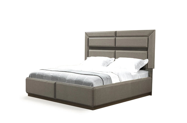 Modern Queen Platform Bed With LED Headboard Lighting - Omega Lifestyles