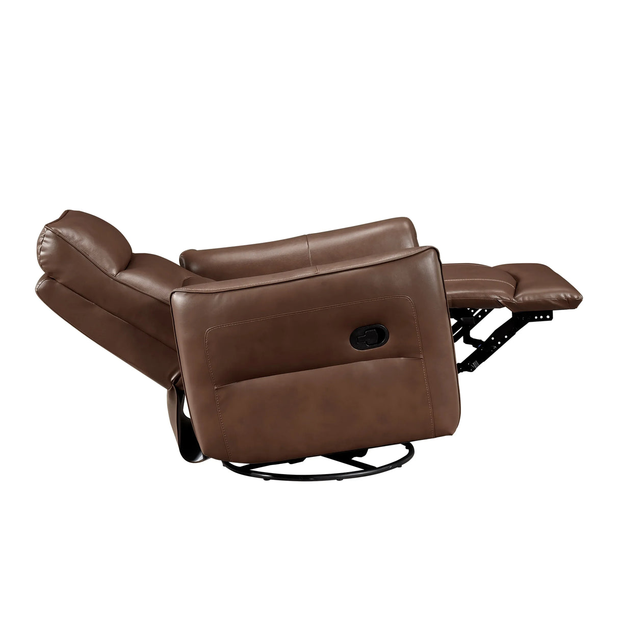 Top Grain Leather Swivel Glider Recliner Chair - Omega Lifestyles