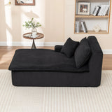 Corduroy Foam Right Armrest Chaise Lounge Chair - Omega Lifestyles