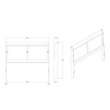 Full Blue Solid Wood Sleigh Bed With LED Headboard - Omega Lifestyles