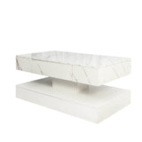 Modern LED Coffee Table With Storage Drawer and Lights - Sleep Galleria