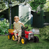 12V Battery Powered Kids Ride-On Tractor With Trailer - Omega Lifestyles