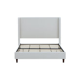 Queen Boucle Upholstered Bed Frame With Tall Headboard - Omega Lifestyles