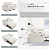 Velvet Pull Out Sofa Bed With Adjustable Backrest - Omega Lifestyles