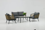 4-Piece PE Rattan Wicker Patio Sofa Set - Omega Lifestyles