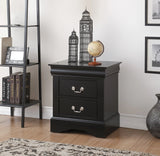 Black Synthetic Wood Modern Philippe III Nightstand - Omega Lifestyles