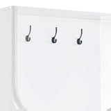 Contemporary White Upholstered Hall Tree With Storage Bench - Omega Lifestyles