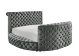 Queen Storage Bed With Electric Fireplace And TV Lift