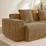 Modular Velvet 4-Seat Boneless Sectional Sofa With Ottomans - Omega Lifestyles