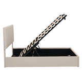 Queen Upholstered Platform Bed With Hydraulic Storage System - Omega Lifestyles