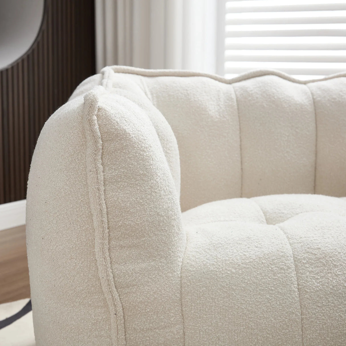 Soft Chenille Bean Bag Chair With High Resilient Foam - Omega Lifestyles