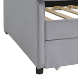 Twin Velvet Upholstered Platform Bed With Storage Drawers - Omega Lifestyles