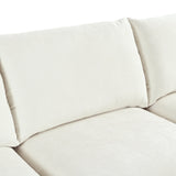 U-Shaped Modular 6-Seat Linen Blend Sofa With Ottomans - Omega Lifestyles