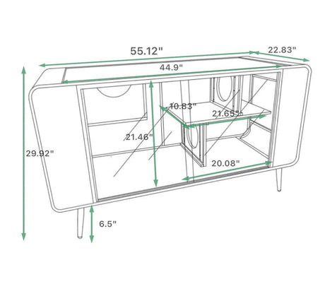 Spacious Fir Wood Iron Frame Tempered Glass Cat House - Sleep Galleria