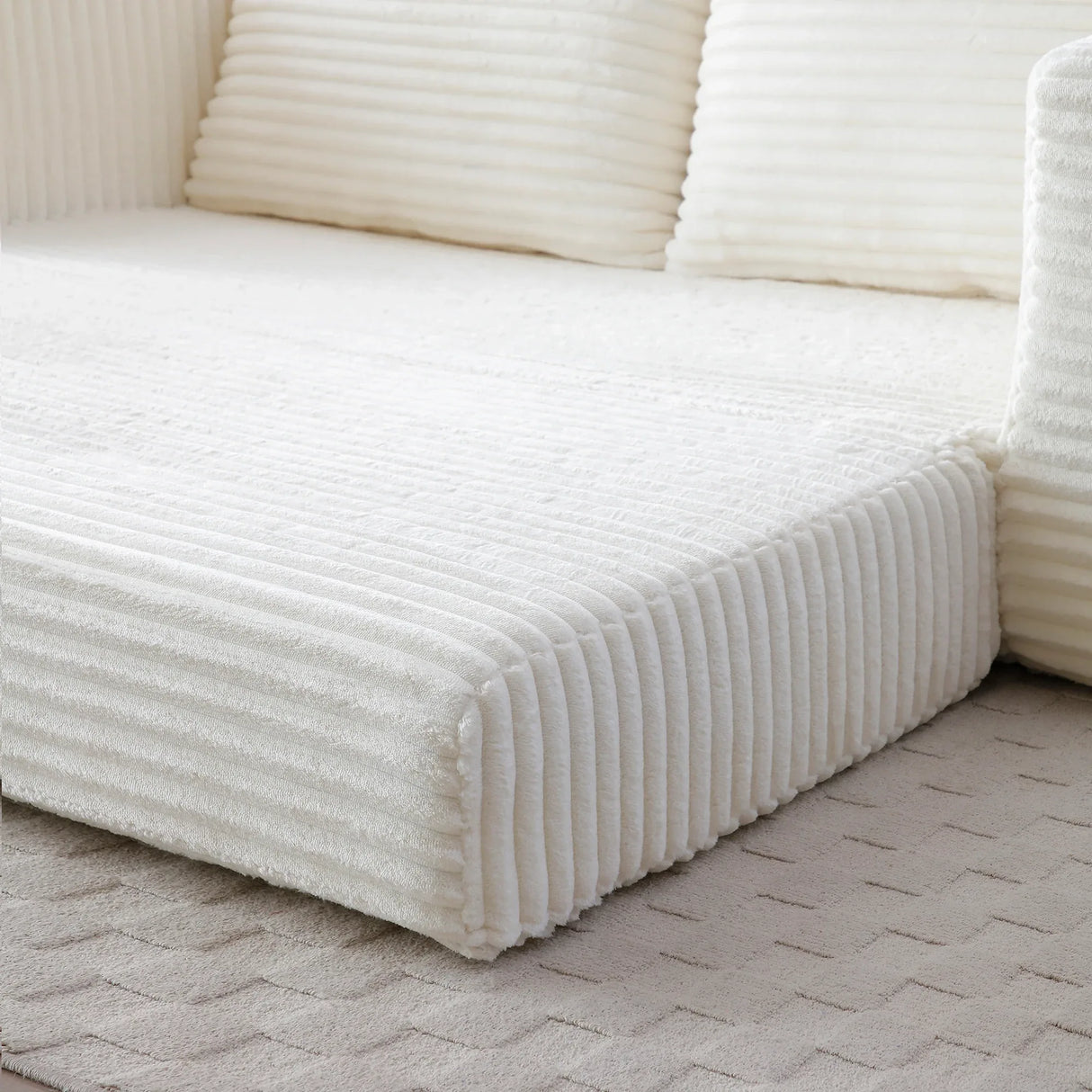 Convertible Corduroy Memory Foam Loveseat Sofa Bed - Omega Lifestyles