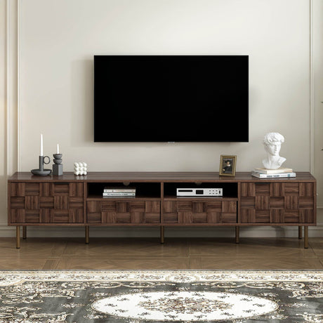 Mid Century Modern TV Stand With Storage Drawers - Sleep Galleria