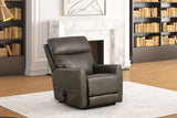 Contemporary Gray Leatherette Single Motor Lift Chair - Omega Lifestyles