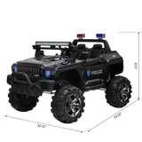 2-Seater 12V Battery Operated Police Ride-On Car - Omega Lifestyles