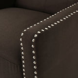 Coffee Fabric Push Back Recliner Chair With Birch Wood Legs - Omega Lifestyles