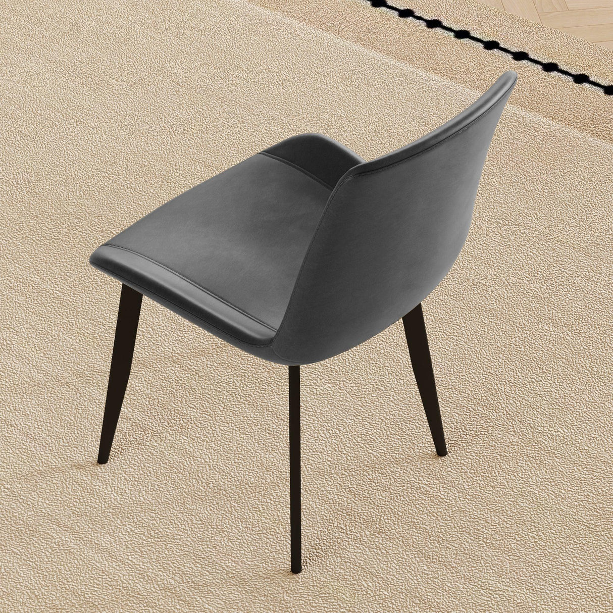 Modern PU Leather Ergonomic Dining Chairs Set of 4 - Omega Lifestyles