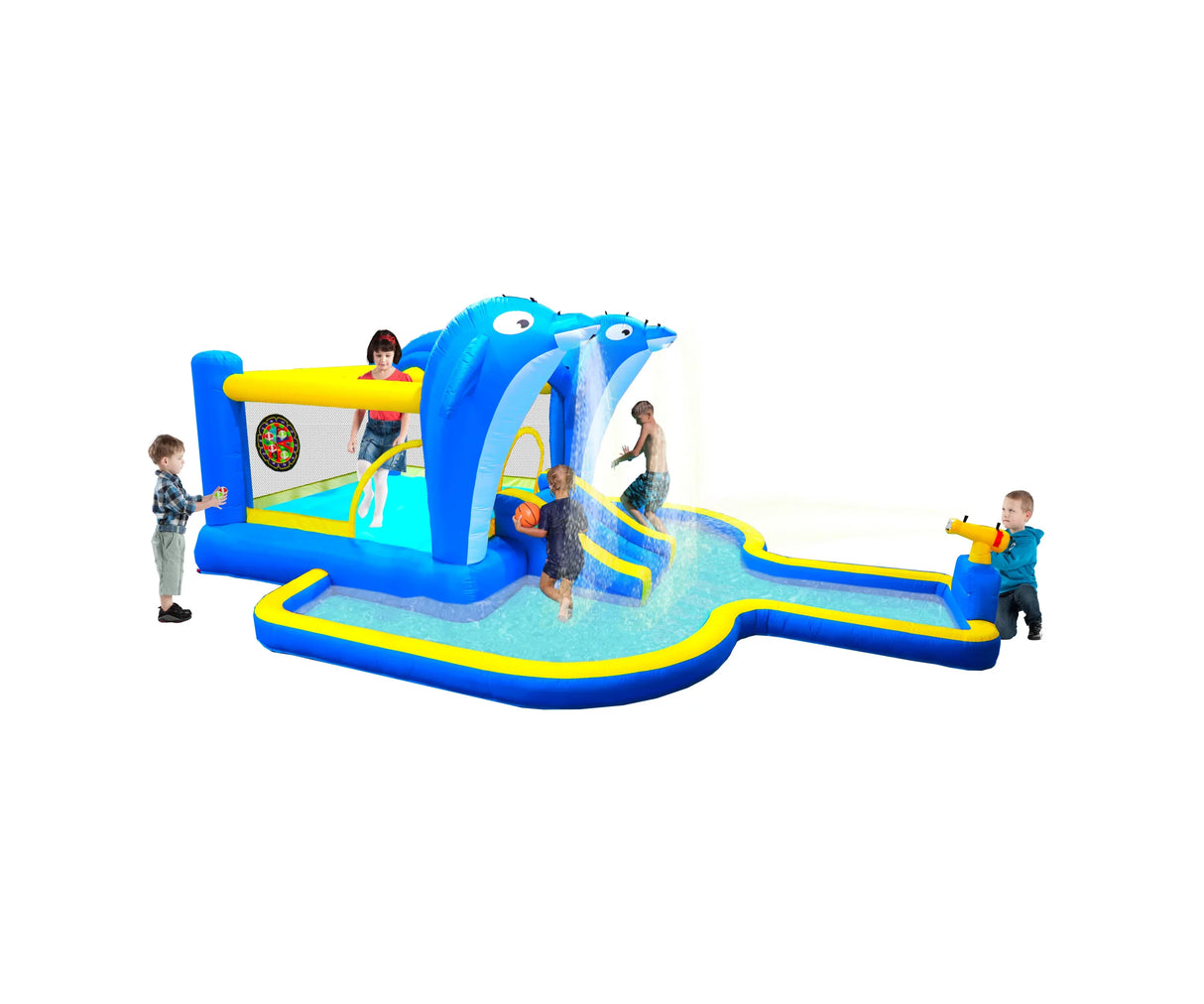 8-in-1 Inflatable Water Park Slide Trampoline Playhouse - Omega Lifestyles