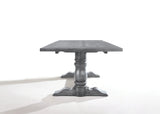 Weathered Gray Synthetic Wood Rectangular Dining Table - Omega Lifestyles