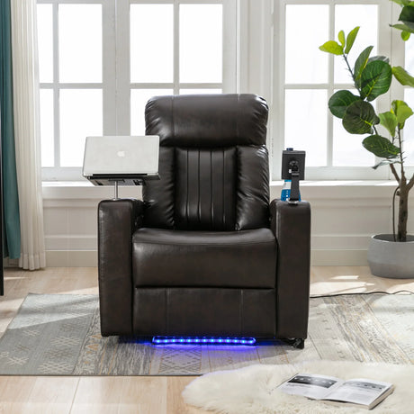 Electric Power Recliner Chair With Storage Cupholders Tray - Omega Lifestyles