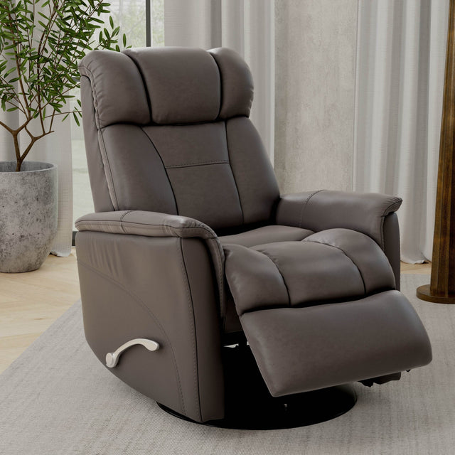 Swivel Glider Recliner With Manual Adjustable Headrest - Omega Lifestyles