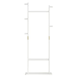 Solid Rubberwood White Coat Rack Stand 70.8-Inch - Omega Lifestyles