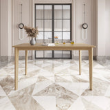 Solid Wood Natural Finish Dining Table And Chair Set - Omega Lifestyles