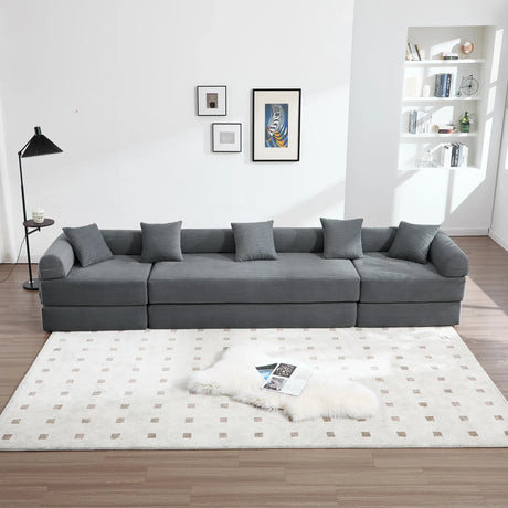 Convertible Corduroy Memory Foam Folding Sofa Bed - Omega Lifestyles