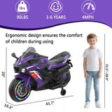 12V Violet Kids Electric Motorcycle With Bluetooth Music - Omega Lifestyles