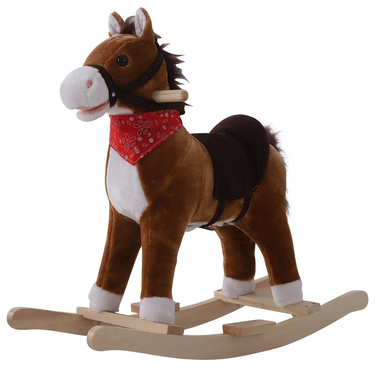 Plush Kids Rocking Horse With Realistic Sounds - Omega Lifestyles