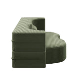 Full Size Plush Corduroy Foam Folding Sleeper Sofa Bed With Pillows - Omega Lifestyles