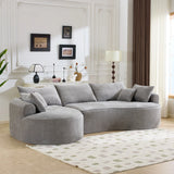 Minimalist Medium-Soft Chenille Foam 5-Seat Sofa - Omega Lifestyles