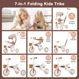 7-in-1 Multifunctional Adjustable Push Toddler Tricycle - Omega Lifestyles
