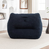 High-Density Foam Teddy Bean Bag Chair With Armrests - Omega Lifestyles