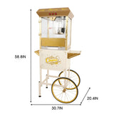 Commercial 16Oz Stainless Steel Popcorn Machine With Cart - Omega Lifestyles