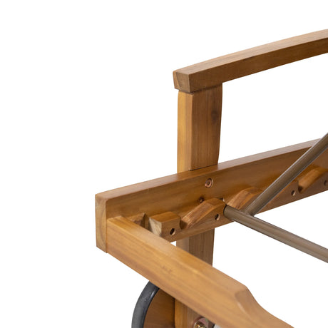 Acacia Wood Adjustable Reclining Chaise Lounge - Omega Lifestyles