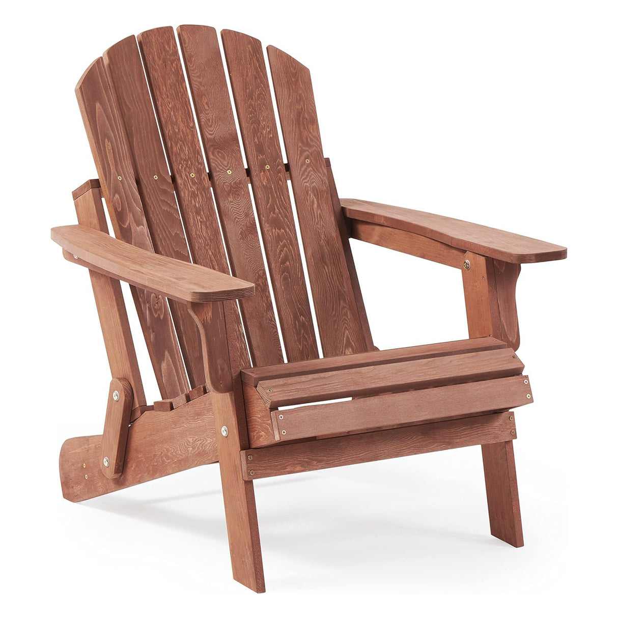 Oversized Folding Hemlock Wood Adirondack Outdoor Chair