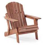 Oversized Folding Hemlock Wood Adirondack Outdoor Chair