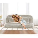 Medium-Soft Adjustable Loveseat Lazy Sofa With Chenille Upholstery - Omega Lifestyles